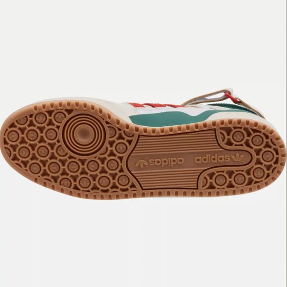 Adidas Mens Forum 84 High Court Leather White Green Red Size 8 Basketball NEW - Picture 3 of 10